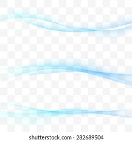 Abstract blue soft hi-tech swoosh web border. Vector illustration