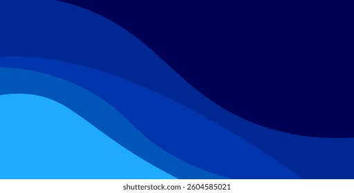 abstract blue soft liquid color papercut wavy layers background. eps10 vector