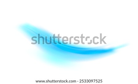 Abstract blue soft smoky transparent neon shine over white background. Vector illustration