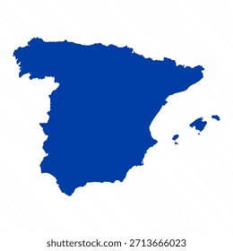 Abstrakt Blau Spanien Einfache Karte