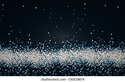 Abstract blue sparkle glittering background. Vector illustration.