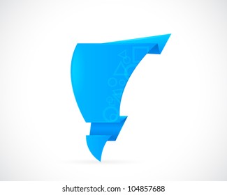 Abstract blue speech bubble