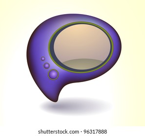 abstract blue speech bubble