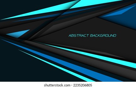 Abstrakte blaue Geschwindigkeit schwarz Schattengrau Richtung geometrisches Hexagon-Maschen auf grauem Design moderne Luxus-futuristische Hintergrund Vektorgrafik.