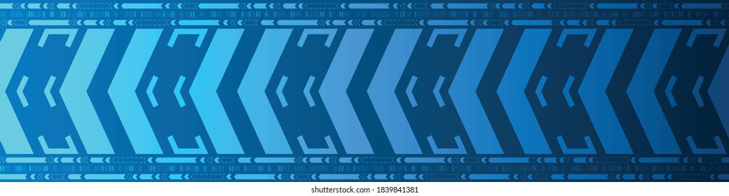 Resumen de fondo digital de patrón de velocidad azul, diseño de movimiento de flecha de tecnología