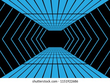 Abstract blue speed technology background frame, Vector illustration