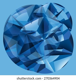 abstract blue sphere, circle for the cover, posters, drive icons
