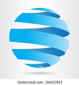 Abstract Blue Sphere Icon, Ecology Concept