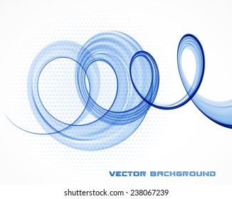 Abstract blue spiral