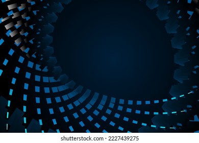 abstract blue spiral background blank for text, vector illustration