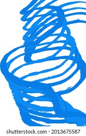 Resumen Pintura de pincel de espiral azul