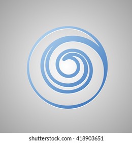 abstract blue spiral vector icon