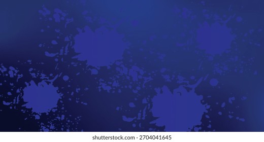 Abstract Blue Splatter Design on Dark Gradient Background