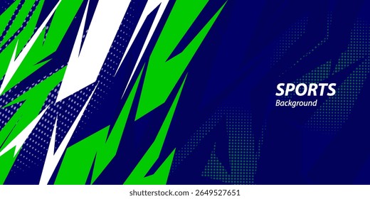 Abstrato azul Esportes Fundo Vetor. Ilustração do banner do Dia Internacional do Esporte