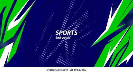 Abstrato azul Esportes Fundo Vetor. Ilustração do banner do Dia Internacional do Esporte