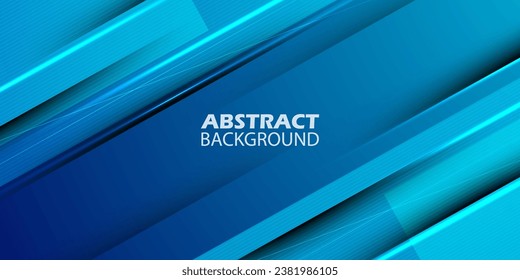 Abstract blue sporty background template vector with shiny lines and lights. Blue background with strong pattern design. Eps10 vector