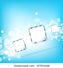 Abstract blue square background. Vector. Clip-art