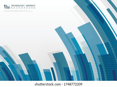 Abstract blue square of geometric pattern design with halftone decoration background. Decorate for ad, poster, artwork, template design, print. illustration vector eps10