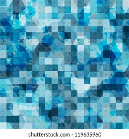 abstract blue square grunge seamless