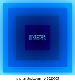 Abstract blue square paper shapes background. RGB EPS 10 vector illustration