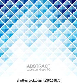 Abstract blue square pattern background.