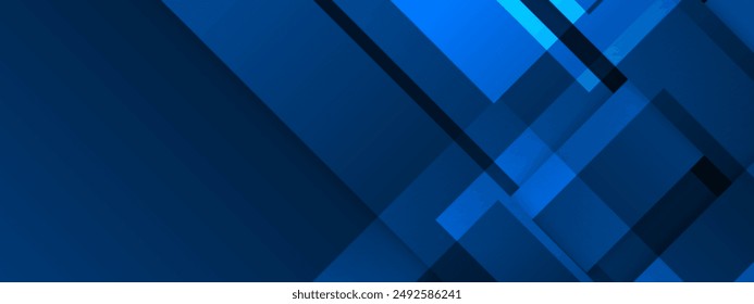 Abstractas forma cuadrada azul con fondo de concepto futurista