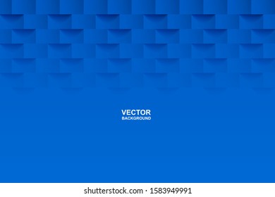 Abstract. Blue square shape geometric background. light and shadow . Vector.