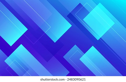 Abstractas fondo de Formas cuadradas azules. Ilustración vectorial