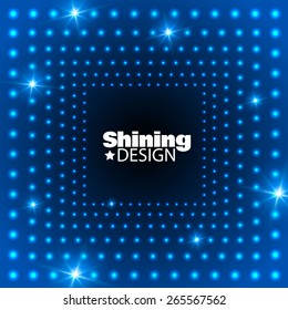 Abstract blue square template. Vector illustration