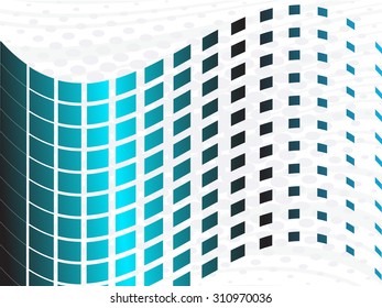 Abstract blue squares halftone flag