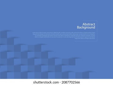 Abstrakte blaue Quadrate Papierstruktur. 3D-Hintergrund für Vektorhintergründe im Papierformat kann in Cover-Design, Buchdesign, Poster, CD-Cover, Flyer, Website-Hintergründen oder Werbung verwendet werden.