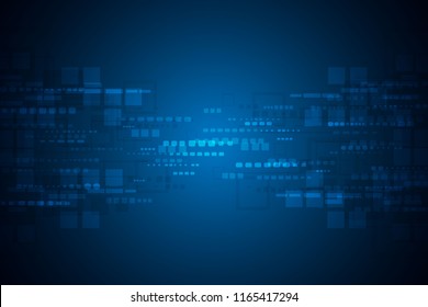 Abstract Blue Squares Technology Background Stock Vector (Royalty Free ...