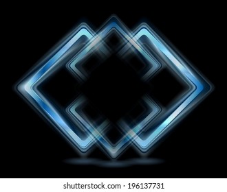 Resumen de fondo del logotipo vectorial cuadrado azul