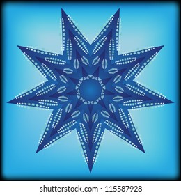 Abstract blue star