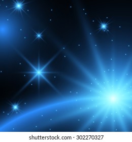 Abstract blue star