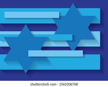 Abstract Blue Star of David Background