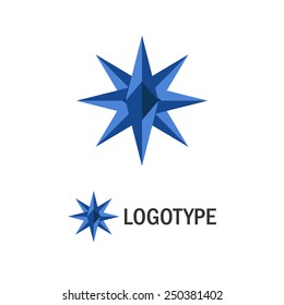 Abstract blue star logo