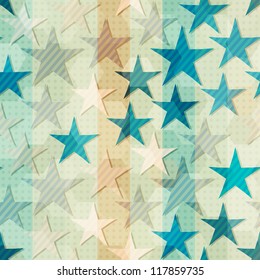 abstract blue star seamless