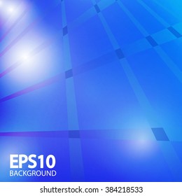 Abstract blue starburst background. Vector illustration