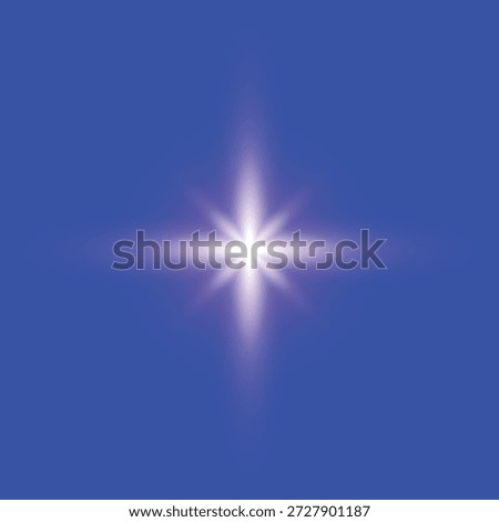 Abstract blue starburst light background with glowing center and soft radial rays. Futuristic energy flare ideal for technology visuals, sci-fi designs, presentations, and digital backgrounds.