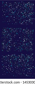 Abstract blue stars for holidays. Vector illustration object. Stylish cosmic glitter elements for your design. Blue set of invitation templates, background images, posters or greeting cards.