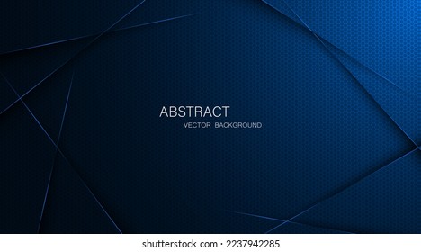 Abstract blue steel mesh background with blue glow lines with free space for design. modern technology innovation concept background
