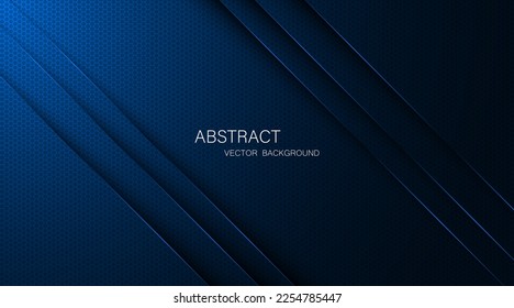 Abstract blue steel mesh background with blue glow lines with free space for design. modern technology innovation concept background	