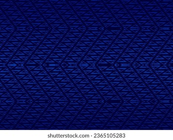 Abstract blue steel wire background with blue glowing lines with empty space for design. Modern technology innovation concept background. Perforated dark blue metal sheet.