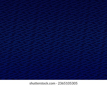 Abstract blue steel wire background with blue glowing lines with empty space for design. Modern technology innovation concept background. Perforated dark blue metal sheet.