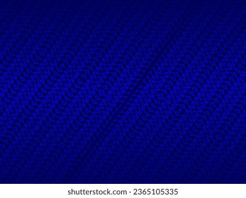 Resumen de fondo de alambre de acero azul con líneas azules brillantes con espacio vacío para el diseño. Antecedentes del concepto de innovación tecnológica moderna. Hoja de metal azul oscuro perfeccionada.