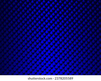 Abstract blue steel wire background with blue glowing lines with empty space for design. Modern technology innovation concept background. Perforated dark blue metal sheet.