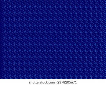 Abstract blue steel wire background with blue glowing lines with empty space for design. Modern technology innovation concept background. Perforated dark blue metal sheet.