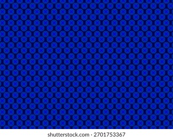 Abstract blue steel wire background with blue glowing lines with empty space for design. Modern technology innovation concept background. Perforated dark blue metal sheet.
