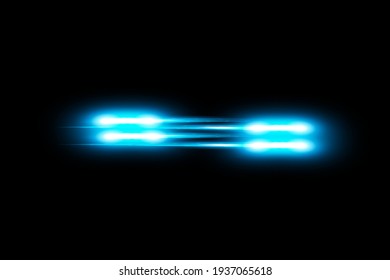 Abstract blue straight line with transparent background, easy to split and edit, vector illustration.